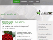 Tablet Screenshot of bestattungshaus-kuhnert.de